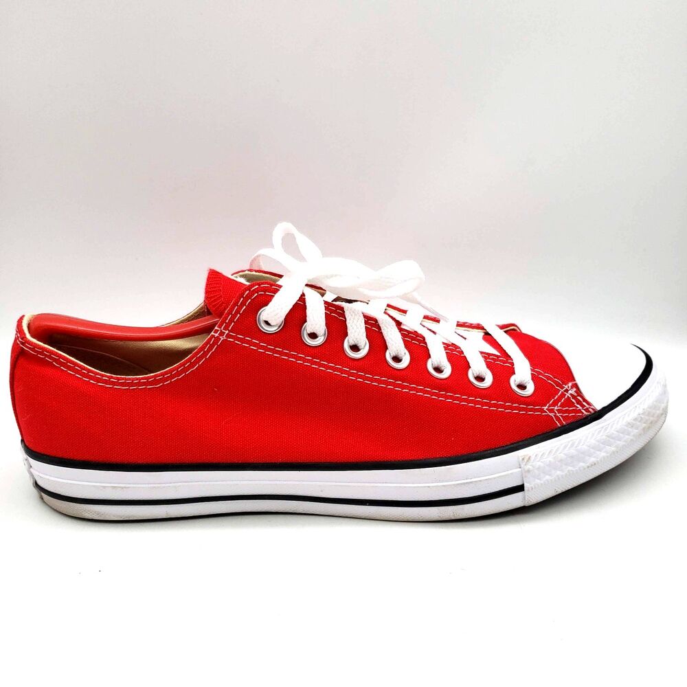 Converse Chuck Taylor All Star Shoes Men's 10 Wo's 12 Low Red M9691 EUC